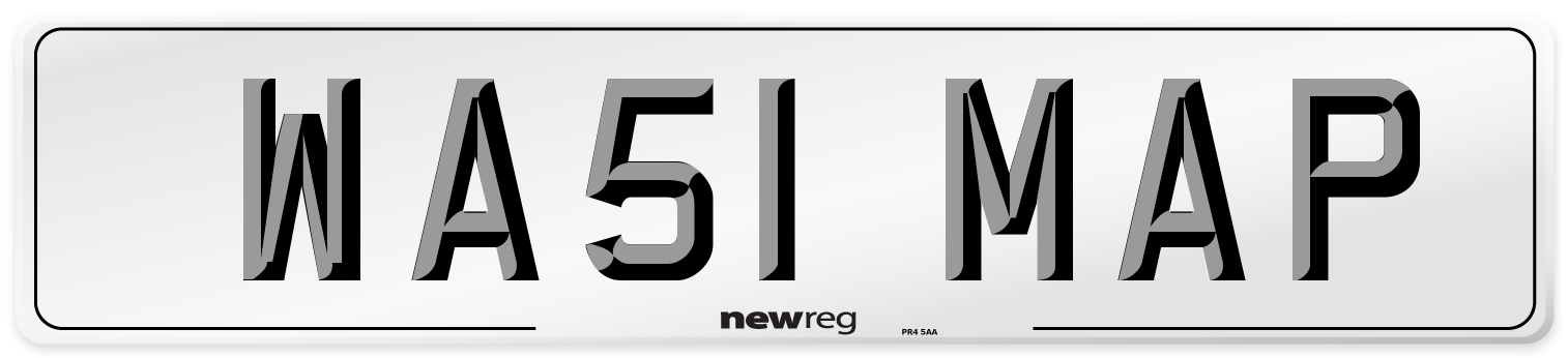 WA51 MAP Number Plate from New Reg